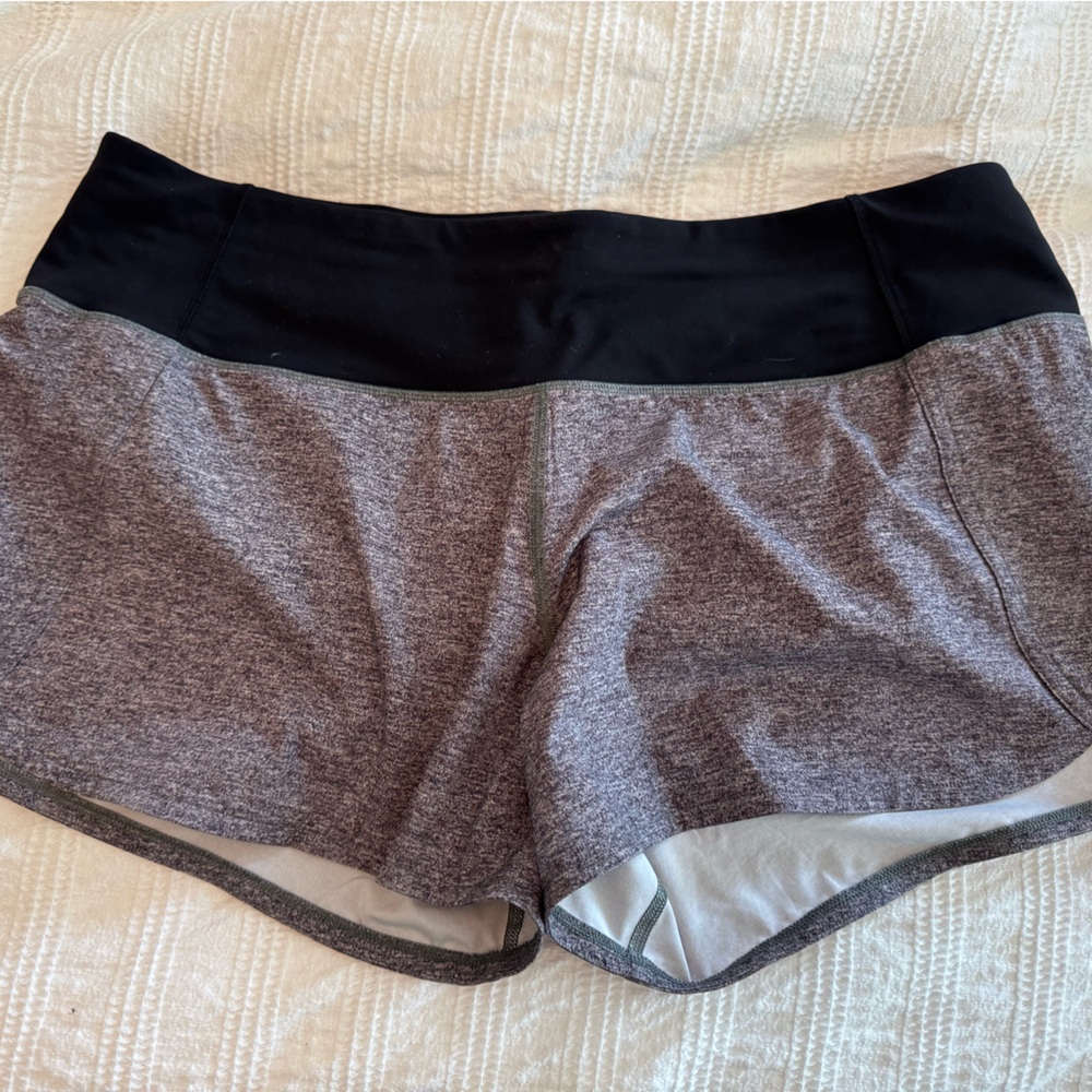 lululemon athletica Gray and Black Athletic Shorts